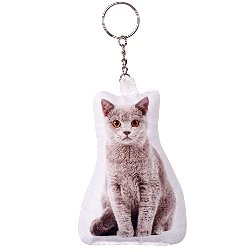 Personalisiertes 3D Fotokissen Schlüsselanhänger Kissen FOTOGESCHENK mit eigenem Foto (10 cm) Foto-Kissen Bedrucken mit Grafik (mit Füllung) 3D Tierkissen Mini Mensch [091]