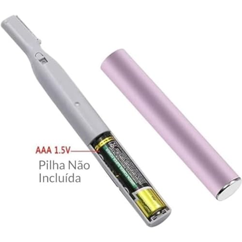 Mini Depilador Elétrico Sobrancelhas Feminino Aparador de Pelos Portátil Buço Nariz Virilha Axila Pe