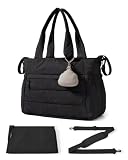 BAGSMART Puffer Wickeltasche Diaper Bag Kliniktasche Geburt für Unterwegs | 24L Windeltasche mit 11 Tasche Schnullertasche/Wickelunterlage/isolierte Fächer, Multifunktion Babytasche Handtasche Damen