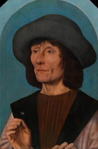 Portrait d'homme à la rose Quentin Massys tableaux sur toile moderne mur art 60x90cm