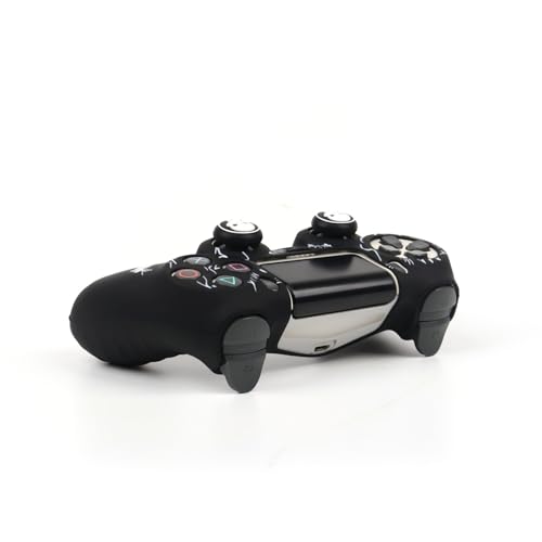 Image of RALAN Horned Skull Head Design Controller Skin Cover with 2 Thumb Grips Compatible with PS4 /Playstation 4 Slim /Pro Controller