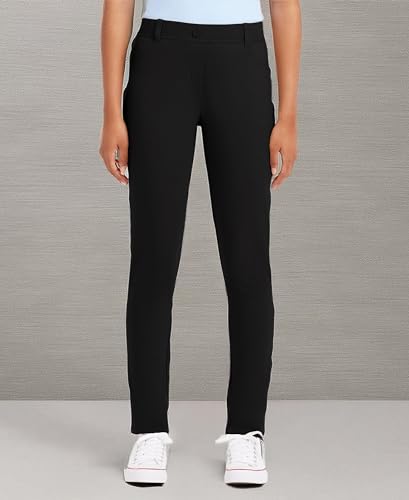 Nautica Girls' School Uniform Skinny Leg Jegging, Flat Front Style with Zipper Closure, Functional Pockets3