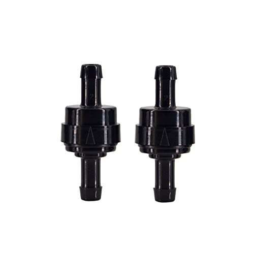 BBTUS 1/4" One Way Fuel Line Check Valve, High Temperature and Corrosion Resistance PA66 Automotive Oil Line Oil Pump Check Valve Pack of 2