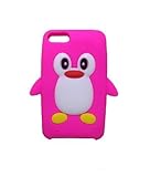 iPod Touch 2nd/3rd Gen Case - Tsmine Cute 3D Penguin Cartoon Soft Silicone Case Back Cover Protective Skin for Apple iPod Touch 2nd/3rd Gen, Hot Pink