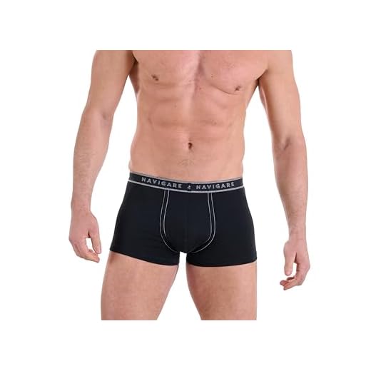 Navigare 312 Boxer, Multicolore (Bianco/Nero/Blu/Grigio), Large (Taglia Produttore:5) (Pacco da 6) Uomo