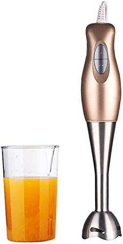 Immersion Hand Blender 2 Speed Stick Mixer with Stainless Steel Shaft & Blade, 200 Watts Easily Food, Mixes Sauces, Purees Soups, Smoothies, and Dips, Ivory