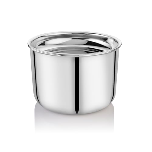 Embassy Stainless Steel Deep Cooker Pot | Suitable for 7.5 Liters Prestige Outer-lid Pressure Cooker | Capacity - 3500 ml | Dimension - 21.5x21.5x13.5 cm