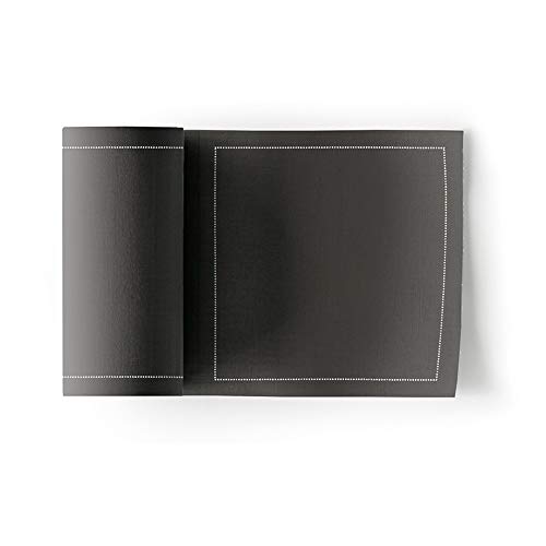 MY DRAP Cotton Cloth Cocktail Napkin, Washable and Reusable 4.5x4.5 in (100 Napkins, Anthracite Grey)