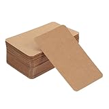 CLISPEED 100 piezas Tarjetas Kraft Gruesas Blanco para Escribir Doble Cara Papel Verjurado Liso para Notas Manualidades Mesa para Estudiantes y Oficina