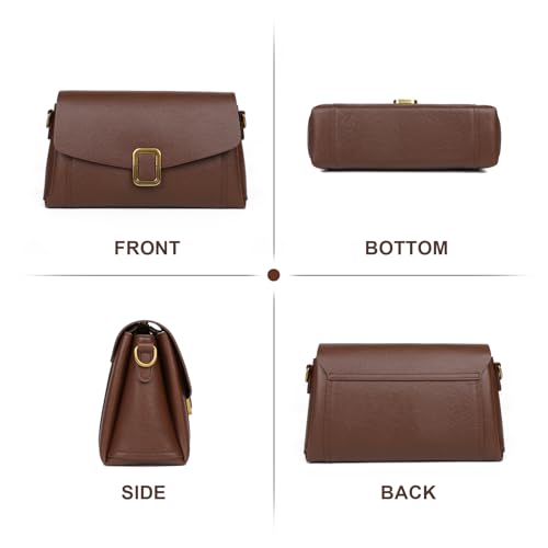 Genuine Leather Crossbody Bag for Women, Removable Satchel Adjustable Shoulder Bag3