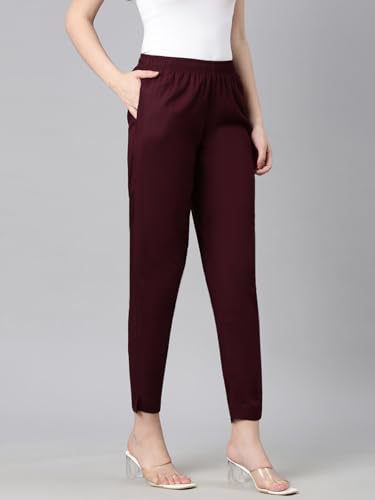 Image of TWIN BIRDS Women Viscose Cotton Kurti Pants | Stretch Ethnic Daily Trousers