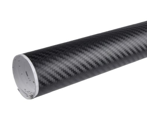 Rolka folii winylowej imitującej włókno węglowe, Okład winylowy 3D z włókna węglowego wielokolorowy 10-30x127 cm do motocykla samochodowego(Black,30cmX127cm)