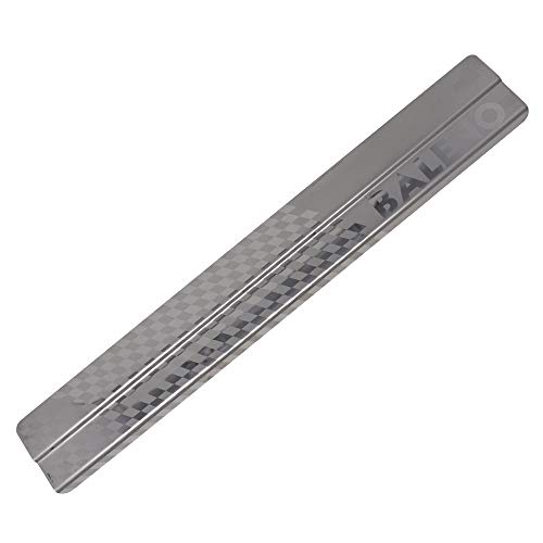 Image of Galio Car Footsteps Scuff Plate Sill Guard Stainless Steel (After-Market) Compatible with Baleno (2015 Onwards) Baleno