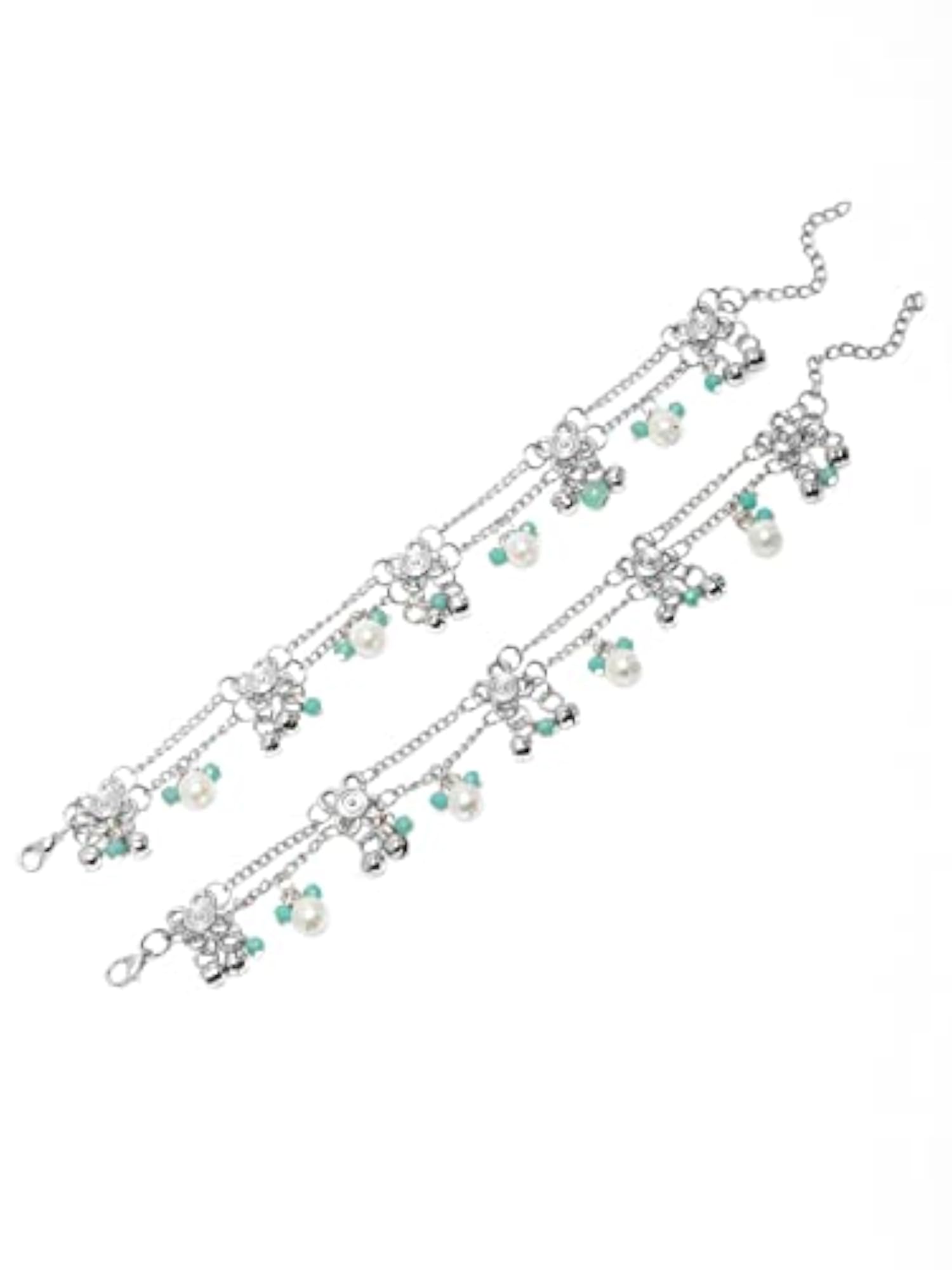 German Silver Plated Anklets for Women