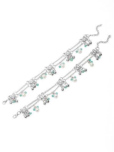 German Silver Plated Anklets for Women