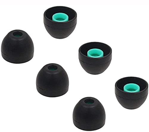 Image of ALXCD Eartips Compatible With Sony WF-1000XM4 Earbuds, S /M /L 3 Pairs Soft Silicone Ear Tips, XM4 Silicon Tips, M, Black