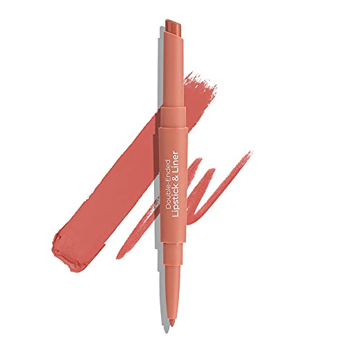 MCoBeauty Double-Ended Lipstick & Lip Liner, Natural Peach Shade, Comfortable Long-Lasting Matte-Finish Lip Duo, Convenient 2-in-1 Product, Richly Pigmented Formula, 0.05 Fl Oz MCoBeauty Double-Ended Lipstick & Lip Liner, Natural Peach Shade, Comfortable Long-Lasting Matte-Finish Lip Duo, Convenient 2-in-1 Product, Richly Pigmented Formula, 0.05 Fl Oz