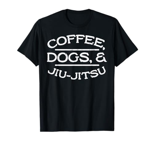 Coffee Dogs Jiu Jitsu BJJ Sports Brazilian Martial Arts Gift T-Shirt
