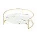 SM SunniMix Vintage-Stil Make-up Dekoratives Tablett Vanity Serviertablett Home Aufenthaltsraum Badezimmer Arbeitsplatte Toilette Schlafzimmer Küche Dekoration, Weiße