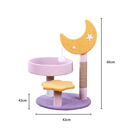 Arbre à chat à 3 couches avec griffoir et plateforme de saut