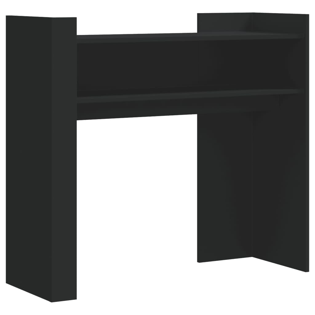 Stolik konsolowy, czarny, 100 x 35 x 90 cm, materiał drewnopochodny, trwały, z miejscem do przechowywania do korytarza, salonu, przedpokoju, wszechstronnego stolika pomocniczego