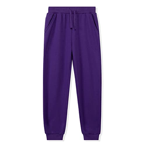 Image of Kid Nation Kids Unisex Soft Brushed Fleece Casual Pull On Jogger Sweatpants with Pockets for Boys or Girls | Soft Brushed Fleece Kids JoggerElastic Waist With Drawstring,Deep Side Pockets,Machine Wash,Durable,Great Gift for 3-12 Years