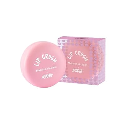 Nykaa Cosmetics Lip Crush Macaron Lip Balm - Lip Butter with Shea Butter and Sweet Almond Oil - Nourishing and Healthy Lips - 06 Strawberry - 0.28 oz