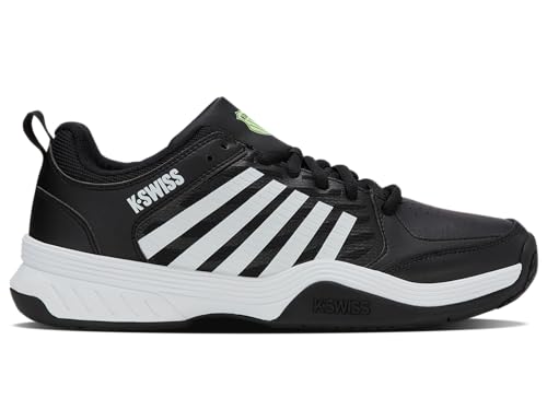 K-Swiss Herren Court Express 2 Tennis Shoe, Black White Soft Neon Green, 44.5 EU