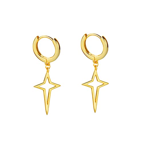 Créoles en argent 925 étoile pour un style minimaliste élégant au quotidien