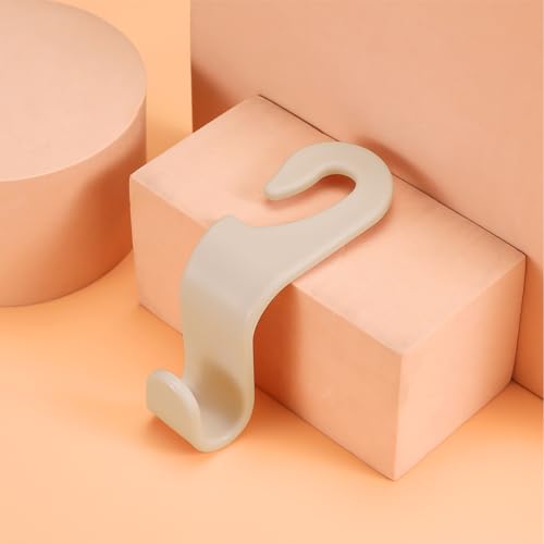 Image of 4PCS Car Seat Headrest Hooks, Auto Back Seat Hanger Holder, Durable Stylish Vehicle Organizer Universal Car Interior Accessories, Storage Hooks for Purses, Bags, Clothes, Coats, Hats (Beige /4PCS)