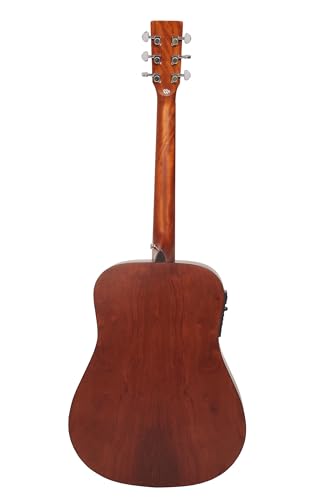 Image of Vault DA25CE 41-Inch Dreadnought Electro-Acoustic Guitar with Bubinga Back and Sides with Gig-Bag, Polishing Cloth, Strap, Picks & E-Book - Natural