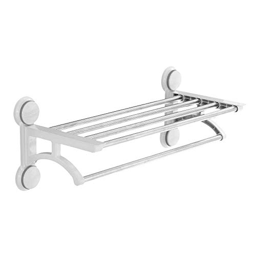 Toallero para colgar en la pared del baño sin taladro multifuncional 2
