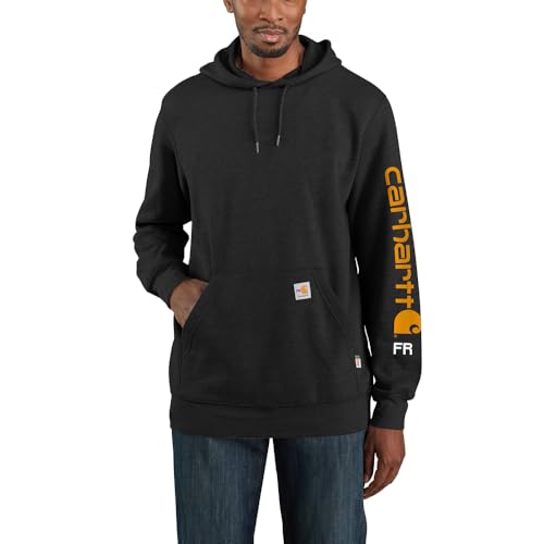 Sweat-shirt Carhartt homme XXL Tall coupe ample noir résistant flamme