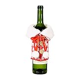 La superficie de la bolsa para botellas de vino está diseñada con elementos clásicos de Navidad, que es adecuada para cenas de mesa de Navidad, reuniones familiares y decoraciones de fiestas de vacaciones, y tiene una amplia gama de usos.
