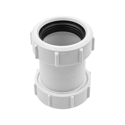 Alnicov Conector de Tubo Recto, Conector de Tubo de PVC de 40mm, Acoplamiento de unión de compresión, Ajuste de unión de tubería de residuos de baño de 1/2'