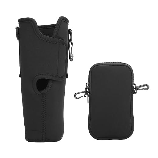 Naroote Neoprene Bottle Holder, Lightweight, Comfortable Touch, Thermal Insulation, Anti-Slip Casual Outdoor Water Bottle Cover (Black)