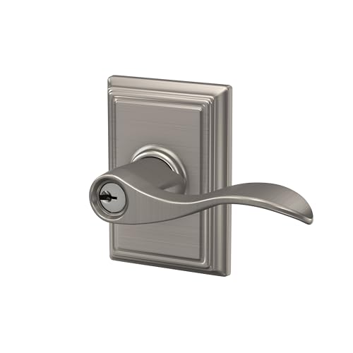 SCHLAGE Accent Keyed Entry Door Handle, Reversible, Satin Nickel - image 3