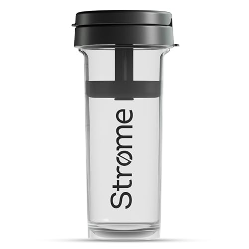 Strome - Stromeshaker® - Black - Precision Protein Shaker Bottle 600ml - Premium Shaker - Odour-Resistant Hybrid & Leakproof Lid - Durable Gym Shaker Bottle for Protein Shakes & Smooth Blends