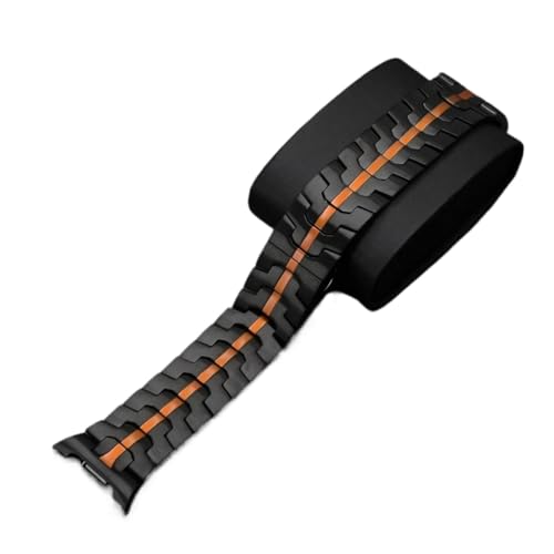 [����] YingYou Galaxy Watch 8 Classic 46mm 8 44mm �����X�e�����X�X�`�[���X�g���b�v Watch 8 40mm �����Y�u���X���b�g�X�g���b�v�ɑΉ�(Black orange,Galaxy Ultra 7 47mm