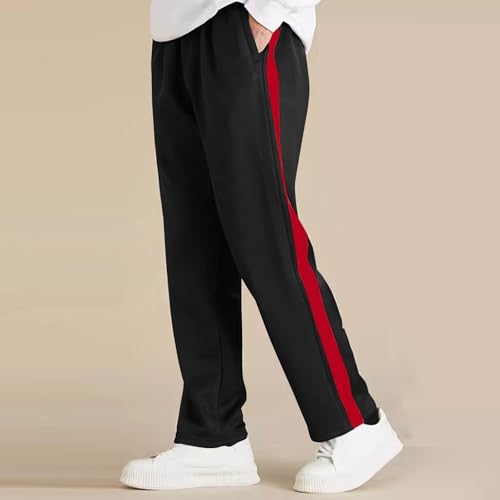 Girls Sweatpants Trendy Side Striped Track Pants Elastic Waist Straight Leg Sweatpants with Pocket Baggy Preppy Pants2