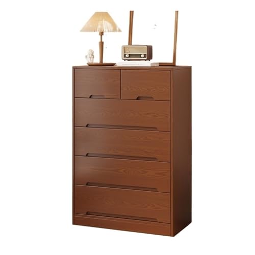 Cómoda de madera multicapa con 6 cajones, organizador elegante y funcional para muebles del hogar