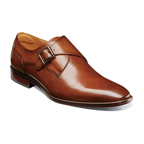 Florsheim Sorrento Plain Toe Single Monk Strap Mens Slip On 9 Dm Us Cognac #TOP22