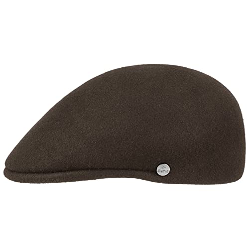 Lierys Packable Outdoor Flat Cap Men Dark Brown 7 1/4-7 3/8