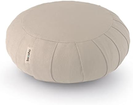 Basaho CLASSIC Zafu Meditation Cushion | Organic Cotton | Buckwheat Hulls | Removable Washable Cover