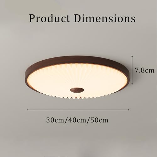 LED lampe plafond avec télécommande dimmable 3000K-6500K noyer - 3