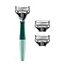 Harry's Original Shaving Kit for Men - Razor Handle and 3 Razor Blade Refill Cartridges - German Engineered - Sage