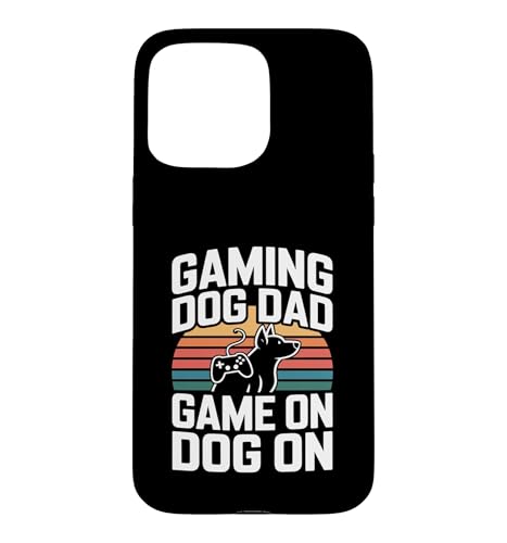 �������ȃQ�[���uDog Dad Game On Dog On Controller�v �X�}�z�P�[�X iPhone 15 Pro Max �p