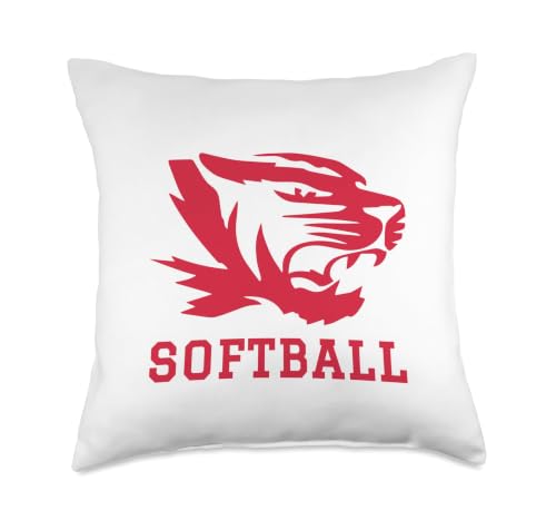 Princeton Community High School Tigers Softball Throw Pillow