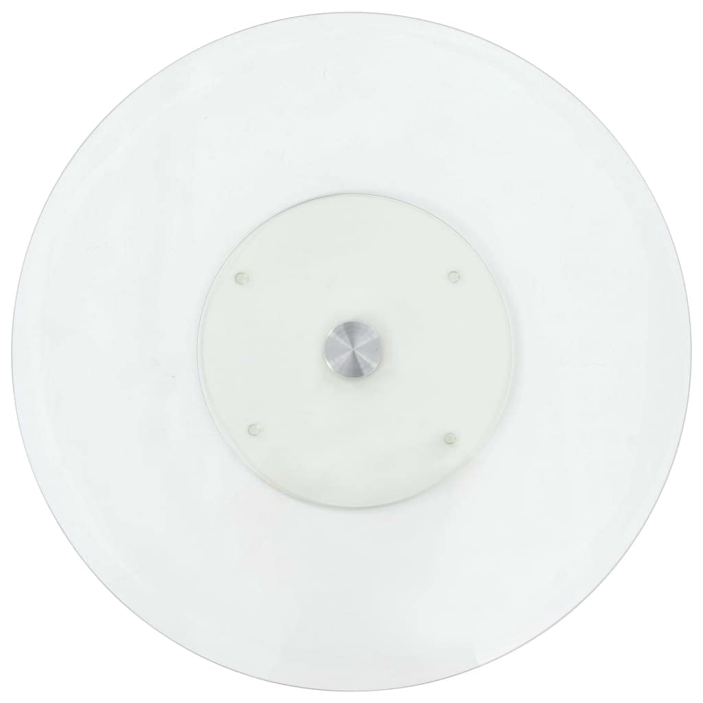 Drehbare Servierplatte 60 cm aus gehärtetem Glas - 360 Grad drehbarer Servierteller für Esstisch, Tortenplatte für Käse, Brot und Desserts