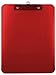 Trade Quest Plastic Clipboard Transparent Color Letter Size Low Profile Clip (Pack of 6) (Red)